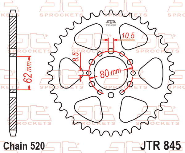 REAR SPROCKET JTR845.47 STEEL thumbnail 4