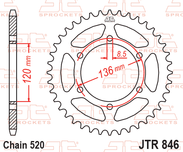 REAR SPROCKET JTR846.37 JT thumbnail 4