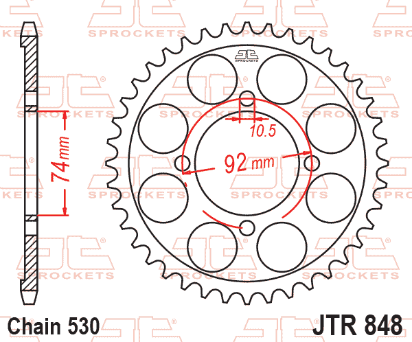 REAR SPROCKET JTR848.37 JT thumbnail 4