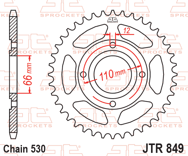 REAR SPROCKET JTR849.38 JT 530 thumbnail 4
