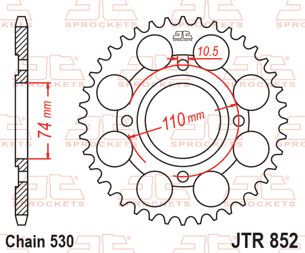 REAR SPROCKET JTR852.41 JT thumbnail 4