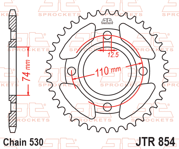 REAR SPROCKET JTR854.41 JT 50 thumbnail 4
