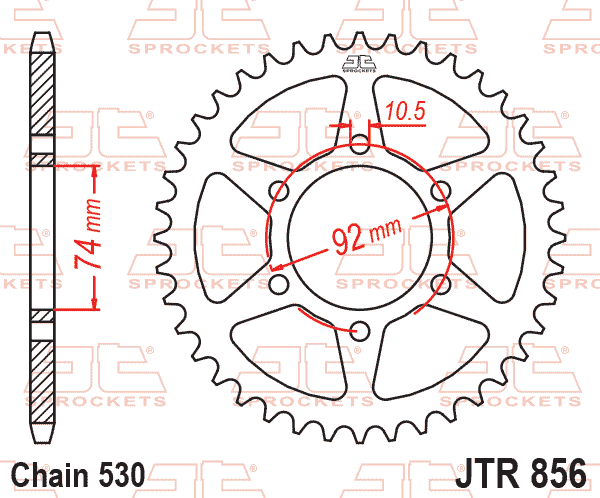 REAR SPROCKET JTR856.45 JT thumbnail 5