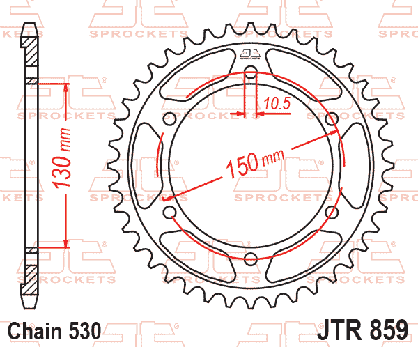 REAR SPROCKET JTR859.38 JT thumbnail 4