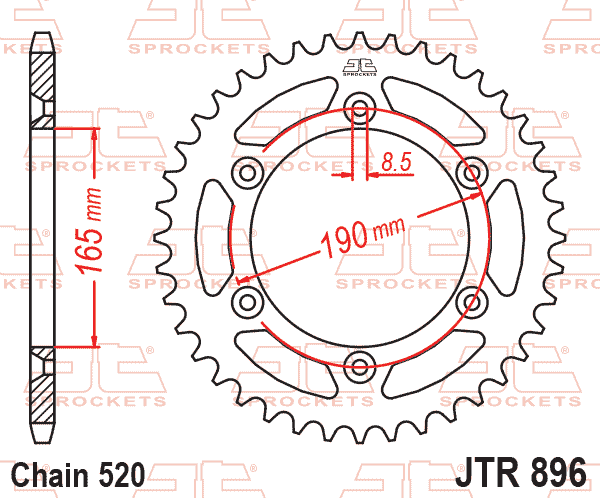 REAR SPROCKET STEEL JTR896.45 thumbnail 5