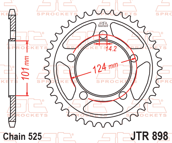REAR SPROCKET STEEL JTR898.42 thumbnail 7