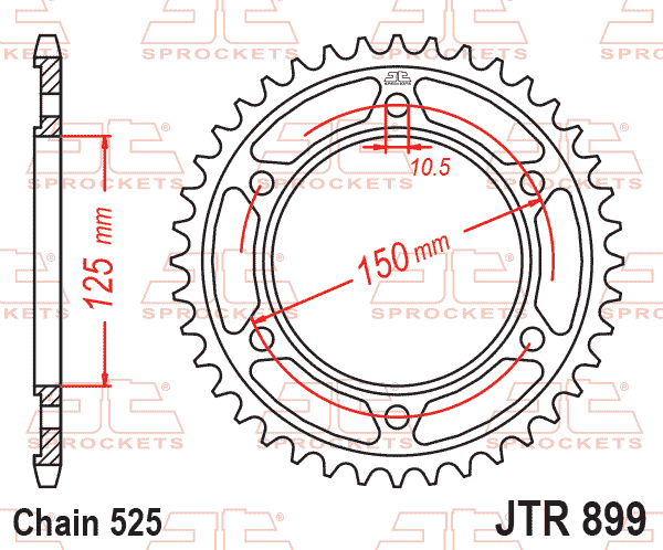 REAR SPROCKET STEEL JTR899.42 thumbnail 7