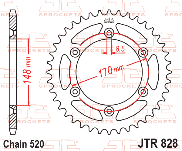 REAR SPROCKET JTR828.49 JT thumbnail 3