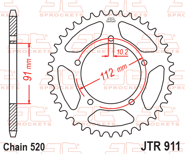 REAR SPROCKET JTR911.46 JT thumbnail 4
