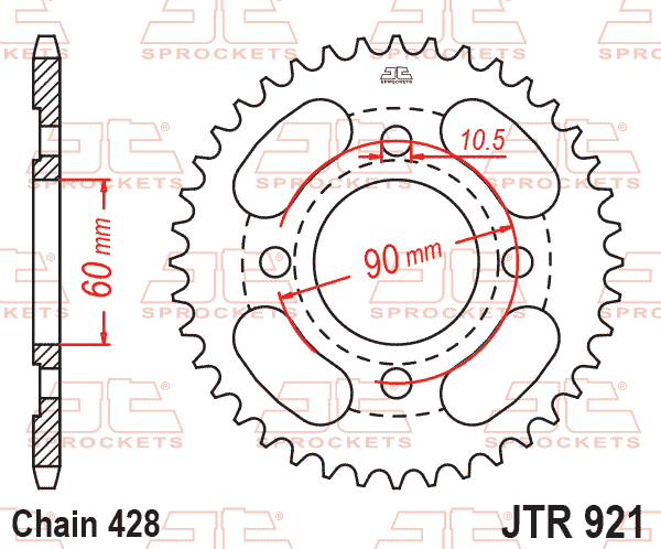 REAR SPROCKET JTR921.41 JT thumbnail 6