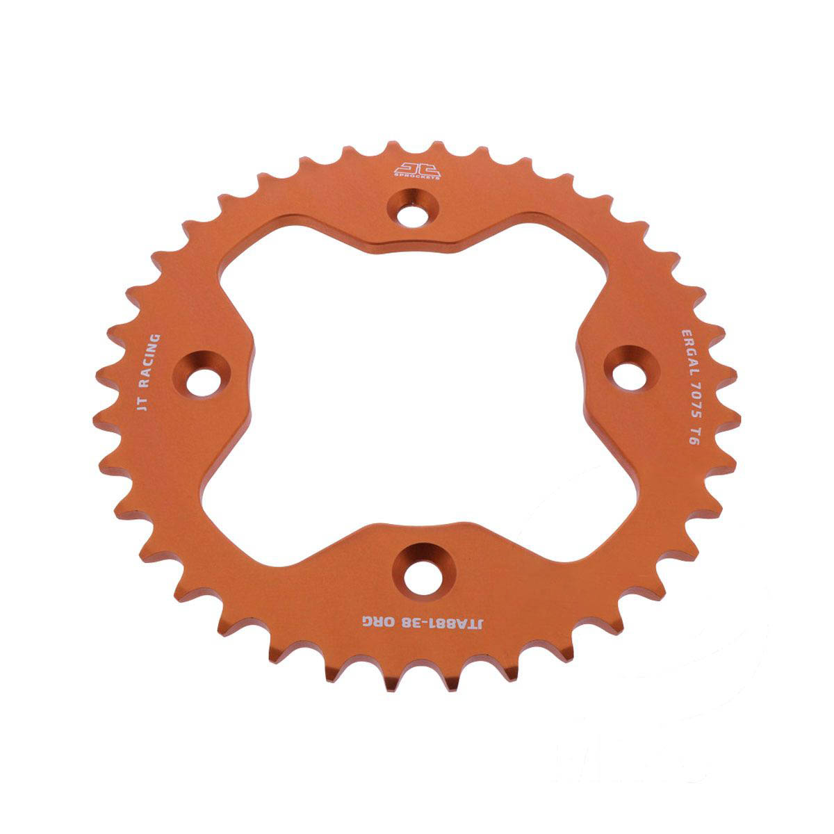 REAR SPROCKET ALLOY ORANGE ATV, JTA881.38ORG 7075-T6 Aluminium thumbnail 2