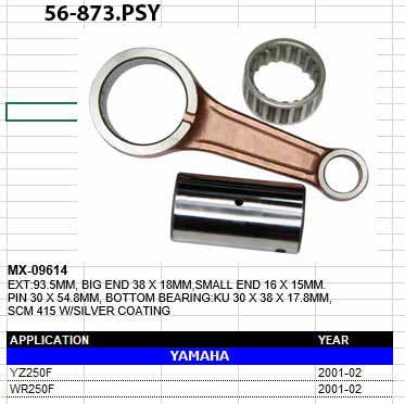 CONNECTING ROD YZF/WRF250, PSYCHIC MX-09614, 5NL-11651-00-00, 5NL-11651-10-00 thumbnail 2
