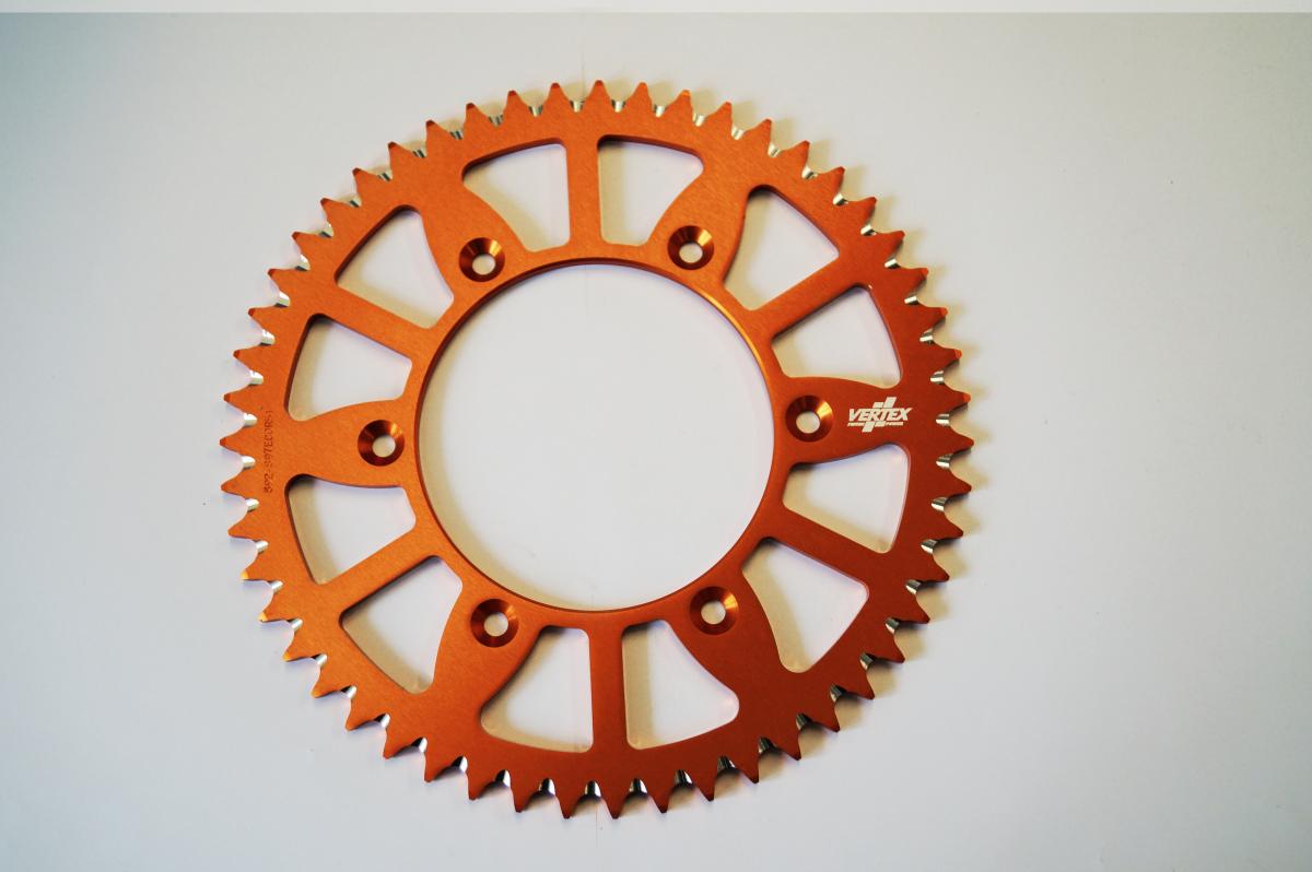 REAR SPROCKET VERTEX ALLOY KTM, VERTEX 892-897ECOR48, ORANGE, 7075T6 ALLOY image 1