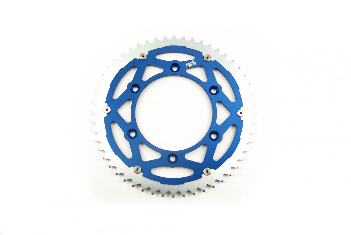 REAR SPROCKET TWINRING KTM, VERTEX 892-897DUOBU52, BLUE, 707576 ALLOY & C45 STEEL image 1