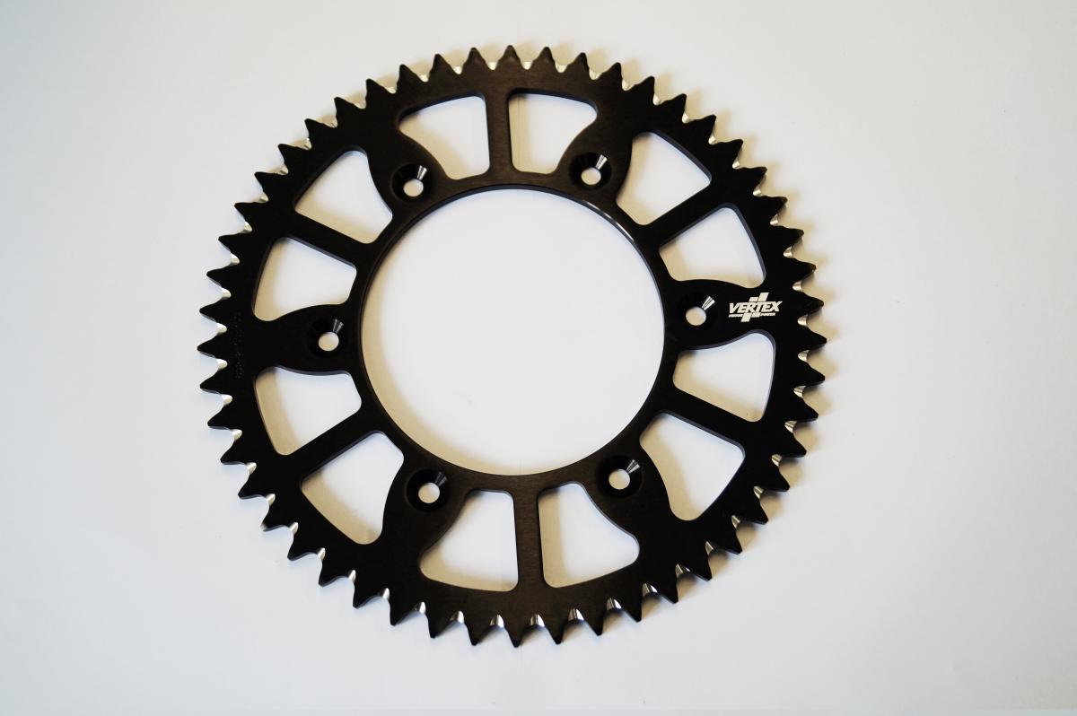 REAR SPROCKET VERTEX ALLOY 210, VERTEX 892-210ECBK50, BLACK, 7075T6 ALLOY image 1