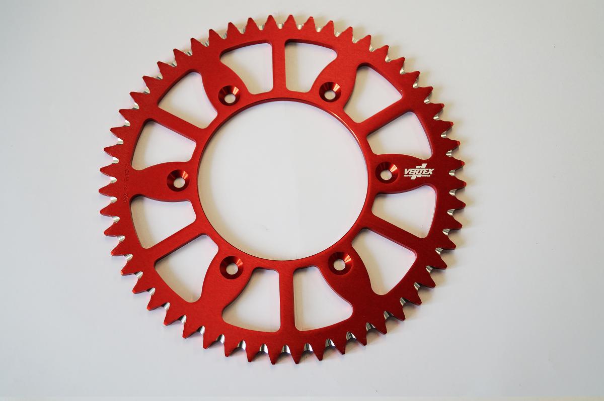 REAR SPROCKET VERTEX ALLOY 210, VERTEX 892-210ECRD48, RED, 7075T6 ALLOY image 1