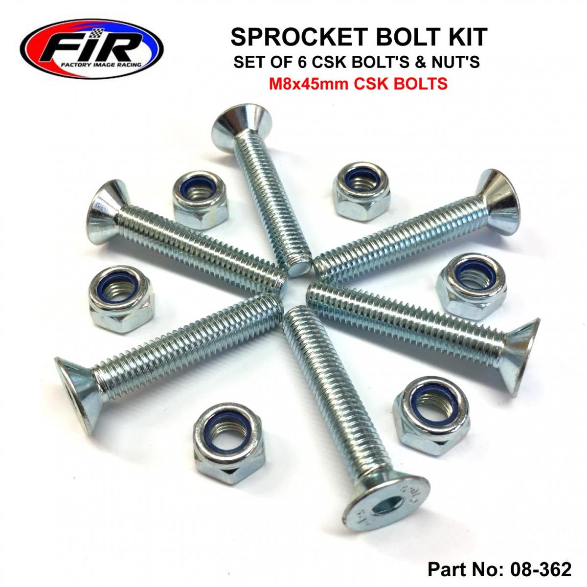 SPROCKET BOLT SET/6 8x45mm thumbnail 2