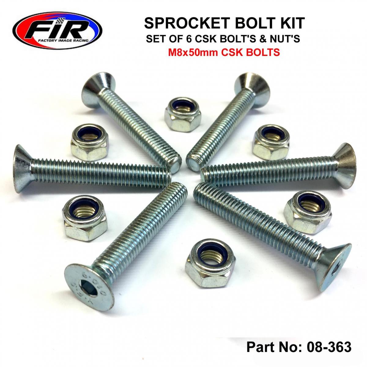 SPROCKET BOLT SET/6 8x50mm thumbnail 2