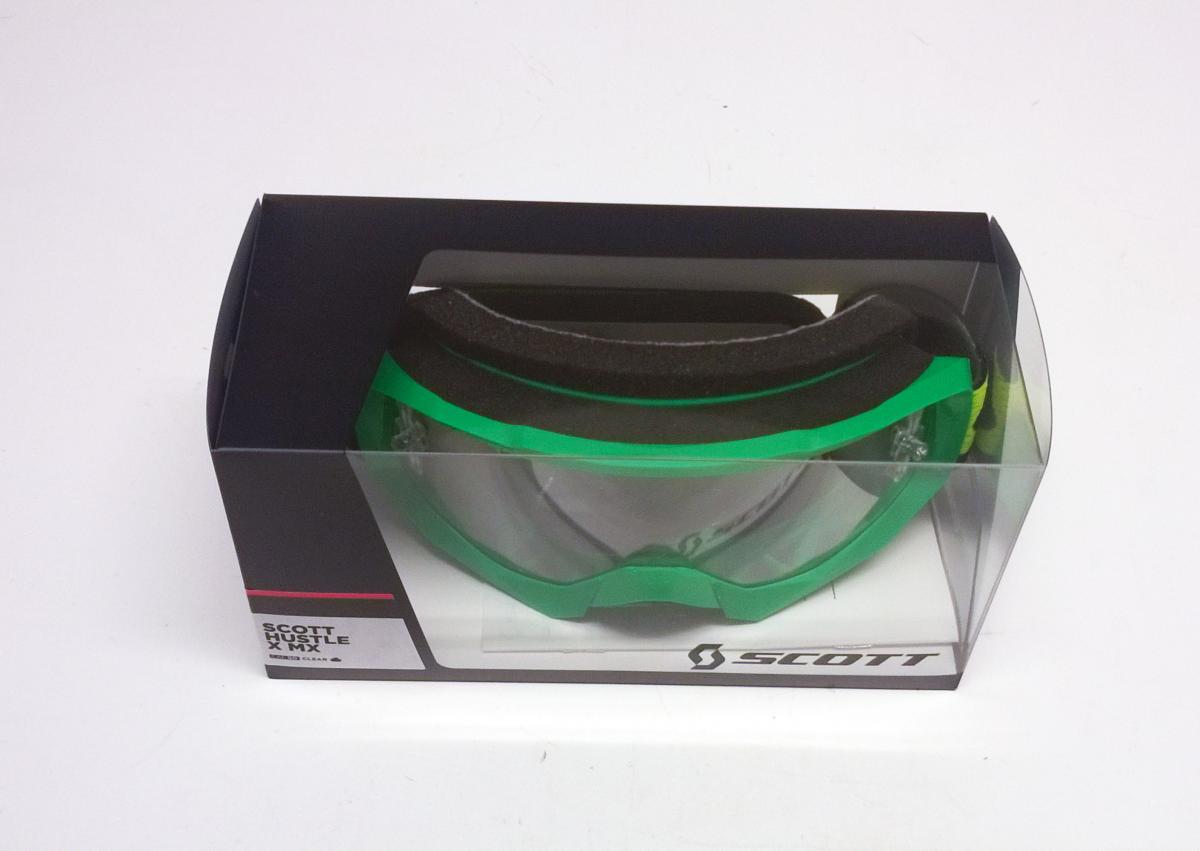SCOTT HUSTLE GOGGLES CLEAR LENS, GREEN/BLACK, SC084117 thumbnail 2