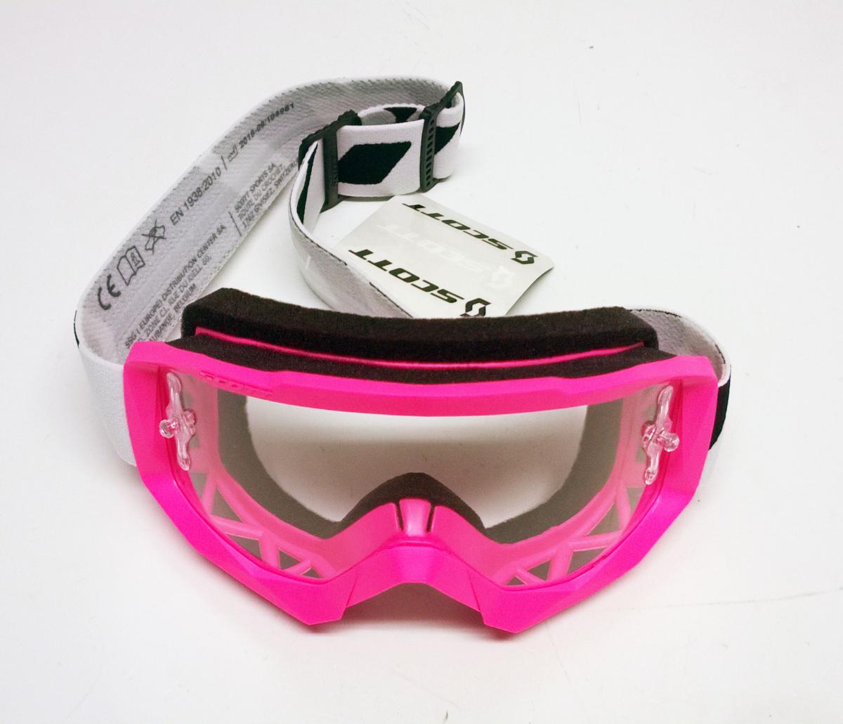 SCOTT HUSTLE GOGGLES CLEAR LENS, PINK/WHITE, SC084106 thumbnail 2