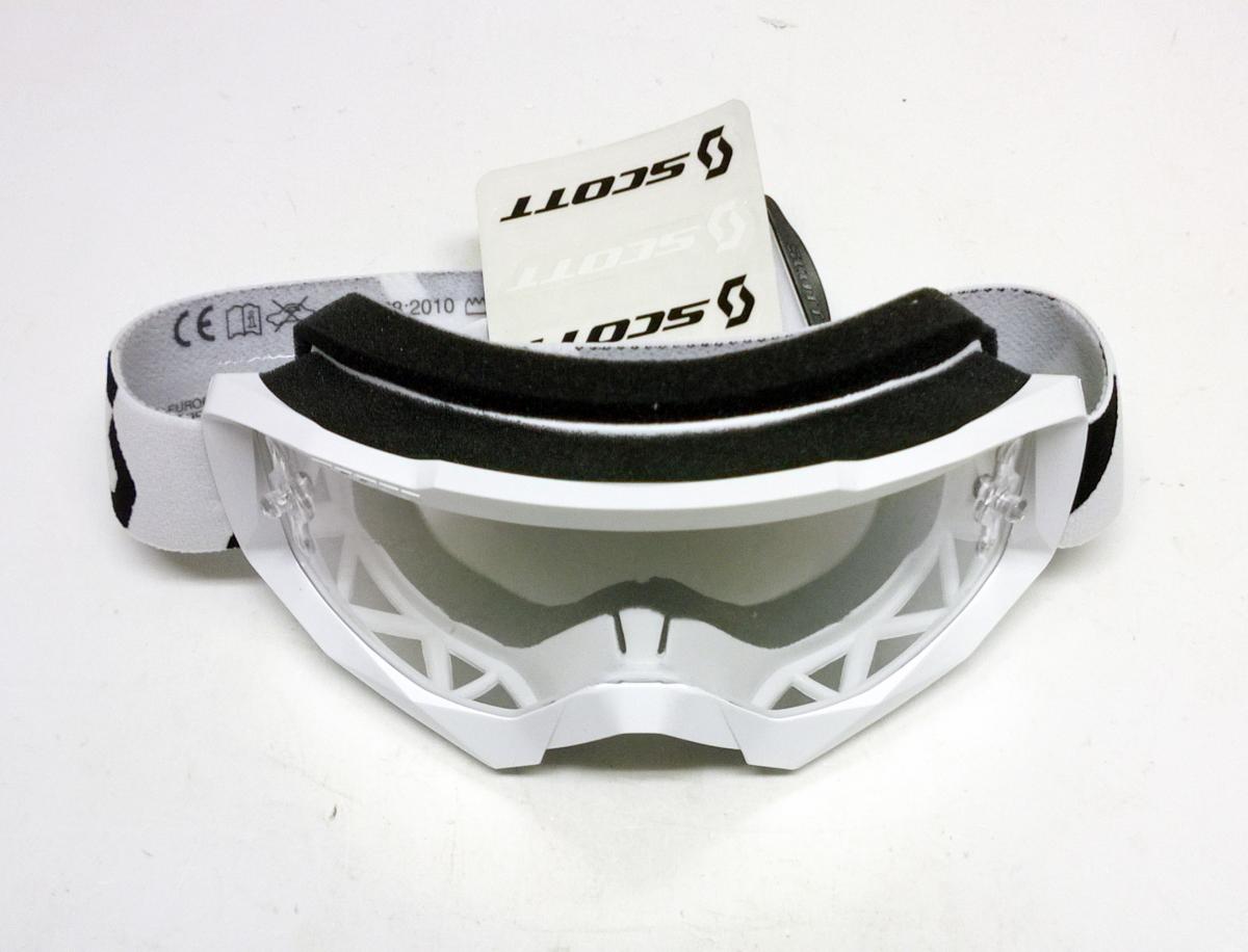 SCOTT HUSTLE GOGGLES CLEAR LENS, WHITE, SC084110 image 1