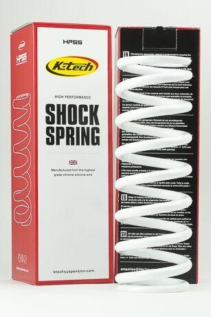Shock Absorber Spring - 42N (63x250) White, 63-250-42, HIGH PERFORMANCE SHOCK SPRING, K-TECH SUSPENSION, WP -10mm LOWERING