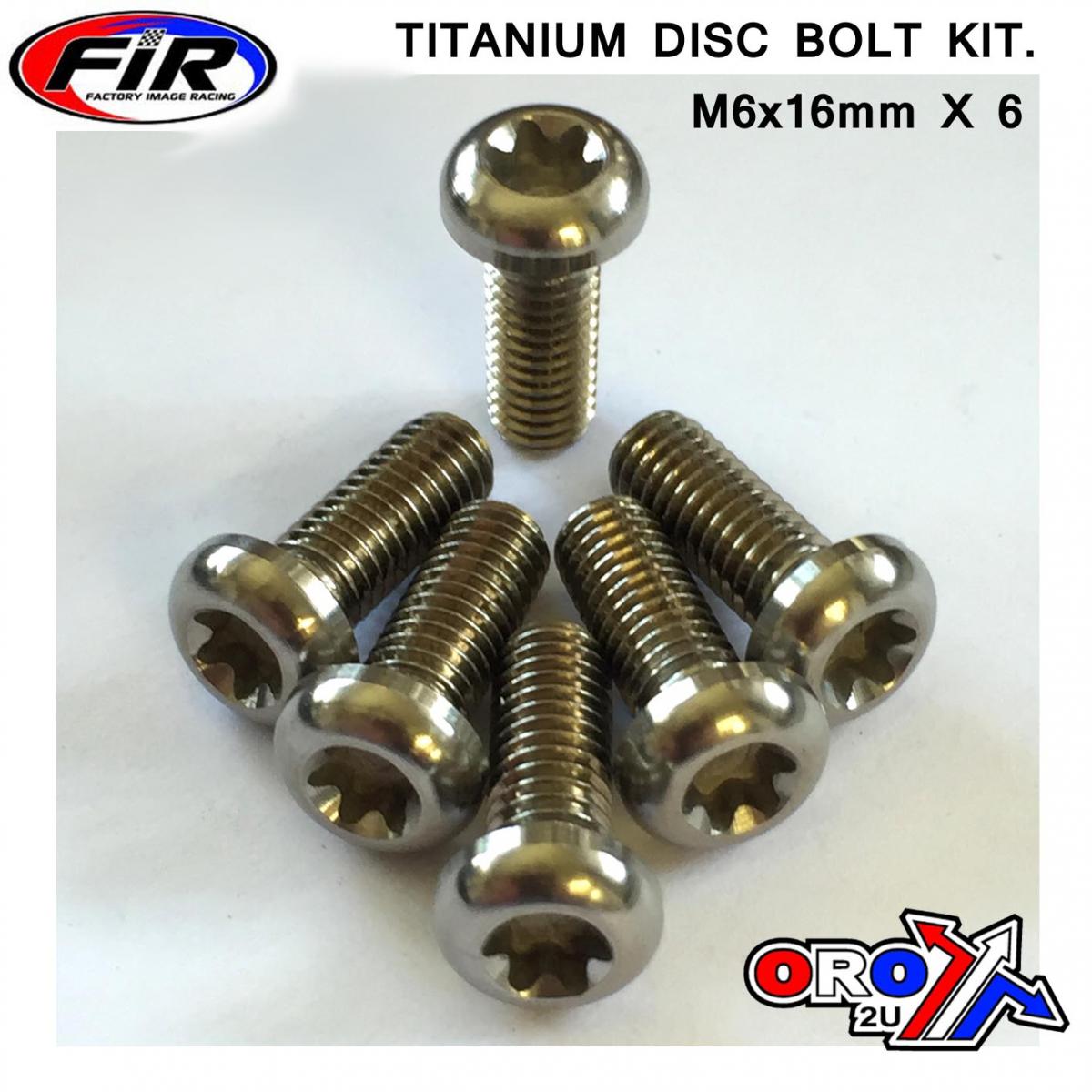 BOLT DISC M6x16mm HD TORX PK6, TITANIUM GRADE 5 /PACK OF 6 thumbnail 3