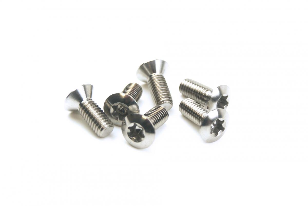 BOLT DISC TORX M6 x 13mm CSK, TITANIUM GRADE 5 /PACK OF 6 thumbnail 3
