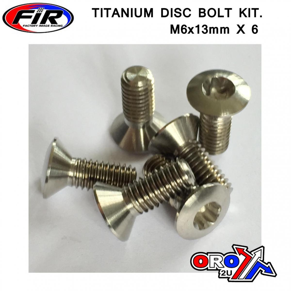BOLT DISC TORX M6 x 13mm CSK, TITANIUM GRADE 5 /PACK OF 6 thumbnail 4