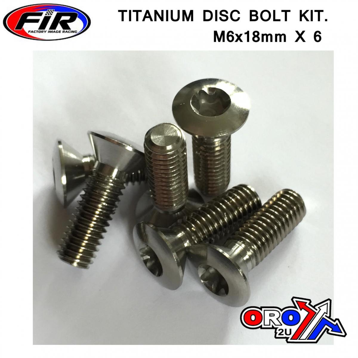 BOLT DISC TORX M6 x 18mm CSK, TITANIUM GRADE 5 /PACK OF 6 thumbnail 2
