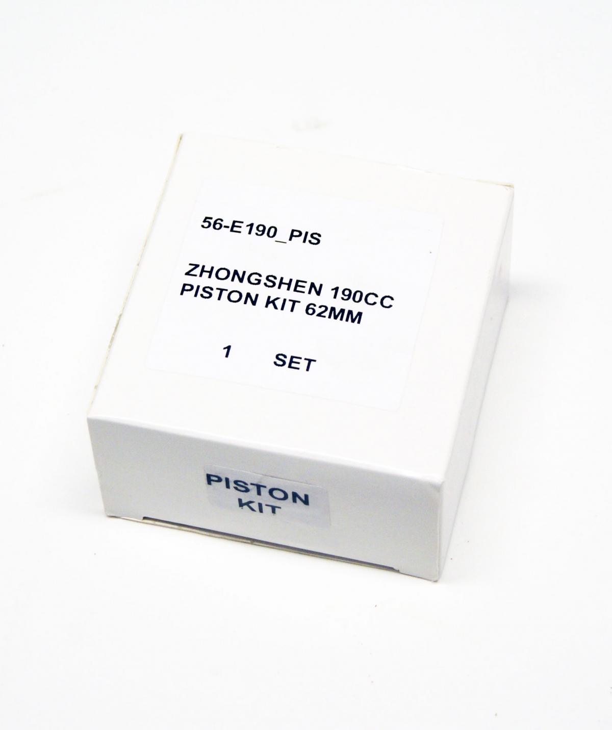 ZHONGSHEN 190CC PISTON KIT 62MM, PISTON KIT WITH RINGS thumbnail 2