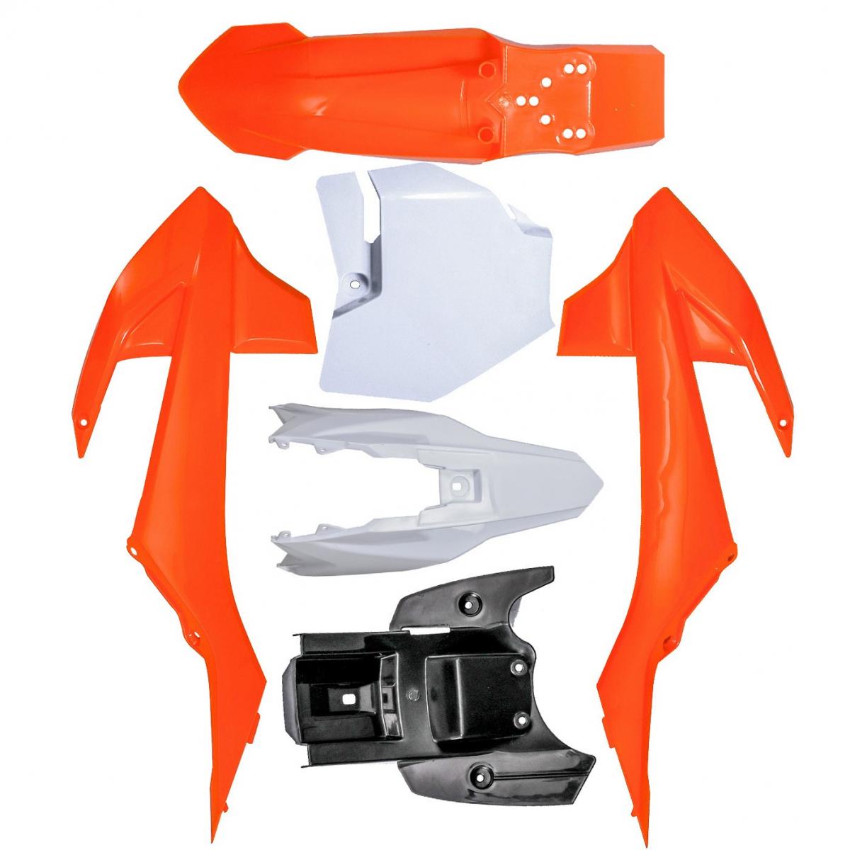 PLASTIC KIT PIT BIKE KTM 50 STYLE ORANGE, TAOTAO DB20 SK50, TC140-TC143 thumbnail 2