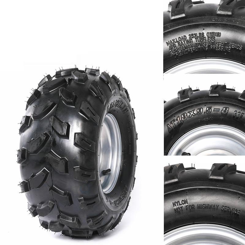 REAR WHEEL KIT 4/110 18x9.5-8, GO KART BUGGY ATV UNIVERSAL TO FIT 42-2182 thumbnail 2