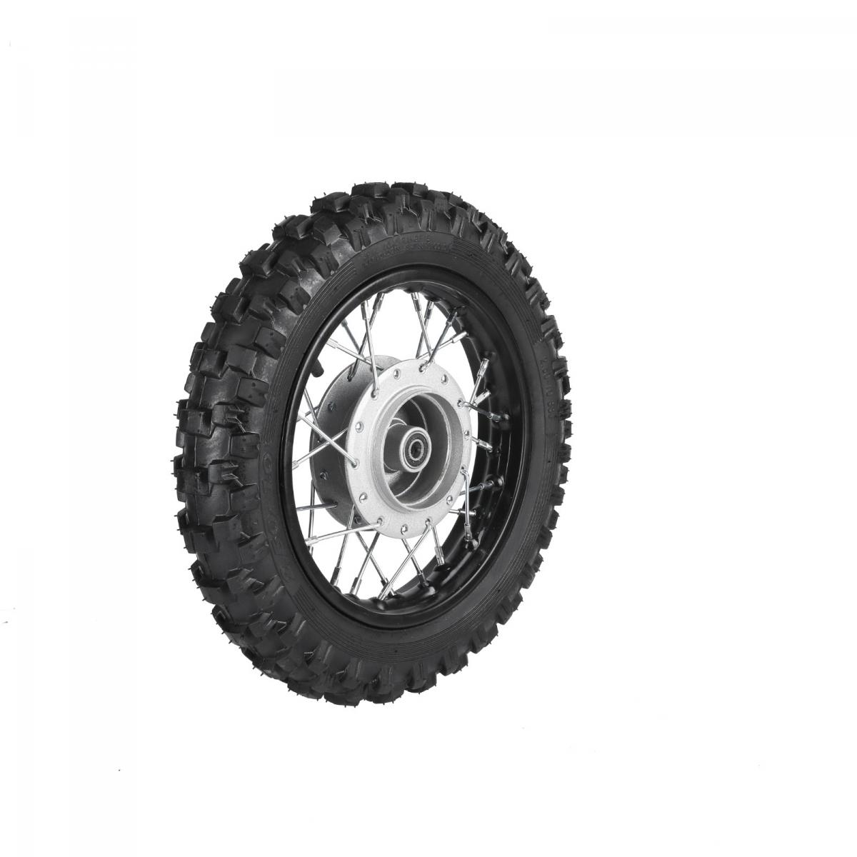 FRONT WHEEL 10 PIT BIKE 12MM AXLE, 10-2.50, DRUM BRAKE