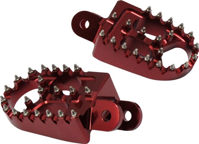 FOOT PEG SET ALU. CR80/85 XR250/600, ALUMINUM RED, BILLET ASF-331 thumbnail 2