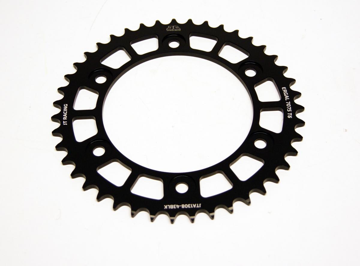 REAR SPROCKET ALLOY JTA1308.43BLK, CHAIN CONVERSION 520 JT RACELITE, HONDA ROAD JTR1308 thumbnail 2
