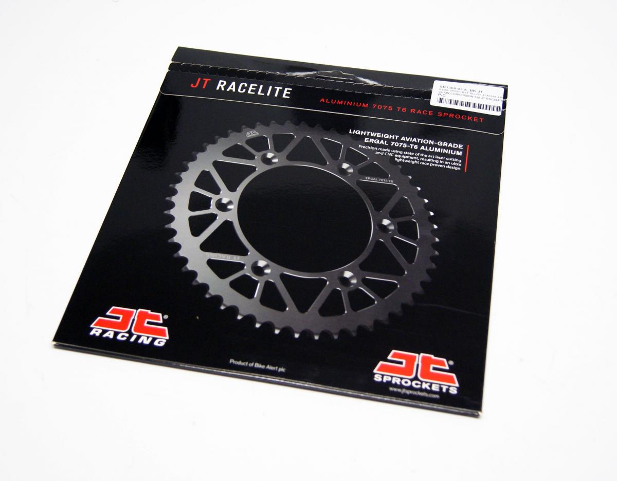 REAR SPROCKET ALLOY JTA1308.43BLK, CHAIN CONVERSION 520 JT RACELITE, HONDA ROAD JTR1308 thumbnail 3