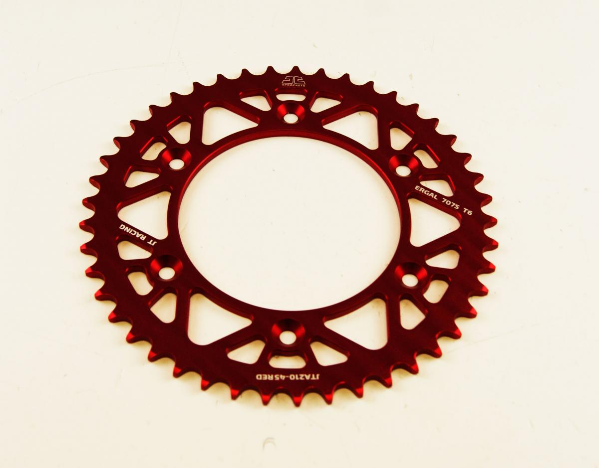 REAR SPROCKET JT RACERLITE RED, JT JTA210.45RED 7075-T6 Aluminium thumbnail 2