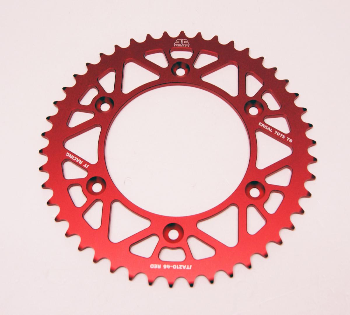 REAR SPROCKET JT RACERLITE RED, JT JTA210.46RED 7075-T6 Aluminium thumbnail 2