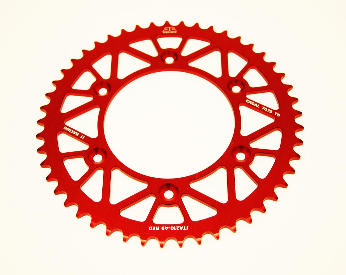 REAR SPROCKET JT RACERLITE RED, JT JTA210.49RED 7075-T6 Aluminium thumbnail 2