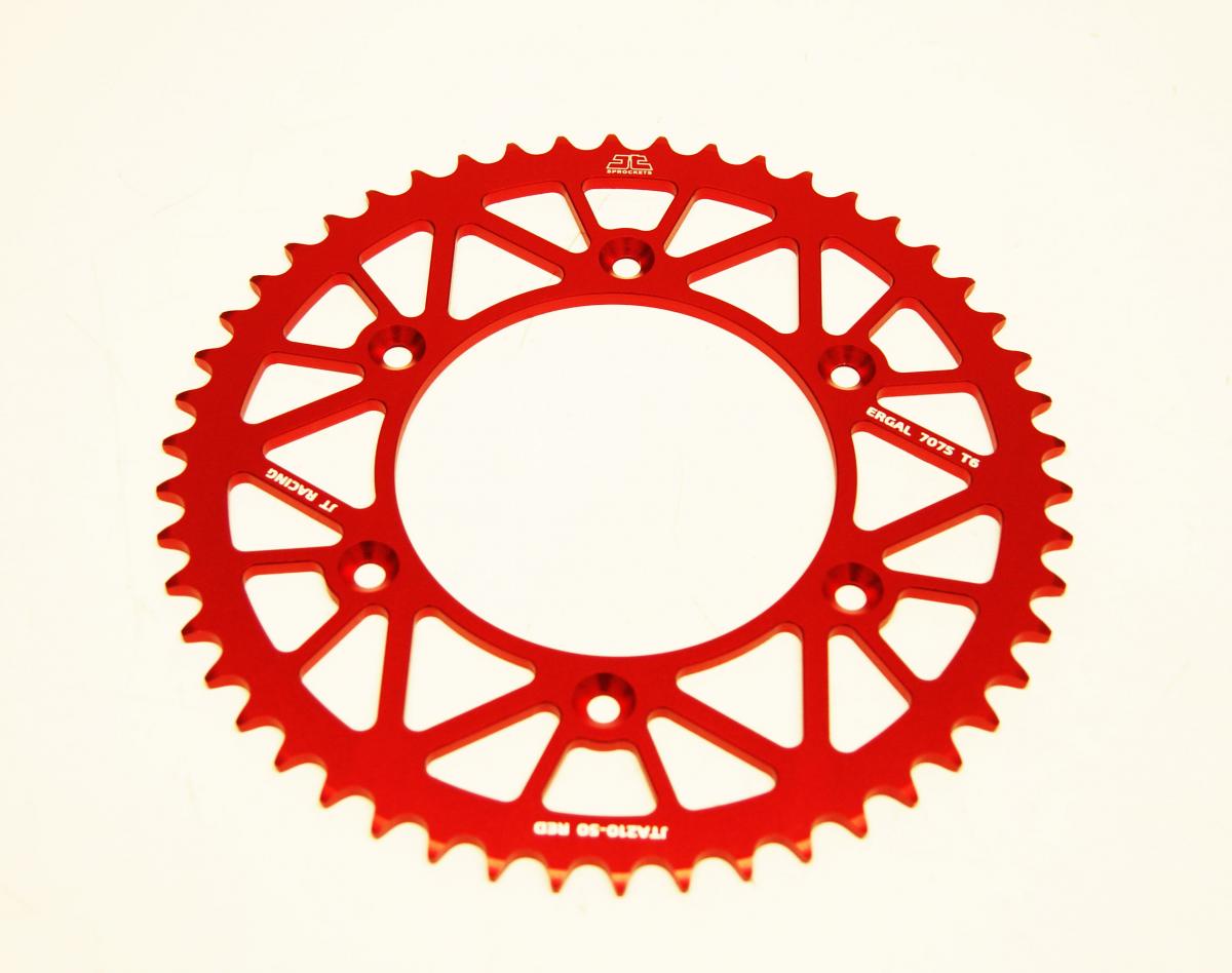 REAR SPROCKET JT RACERLITE RED, JT JTA210.50RED 7075-T6 Aluminium thumbnail 2