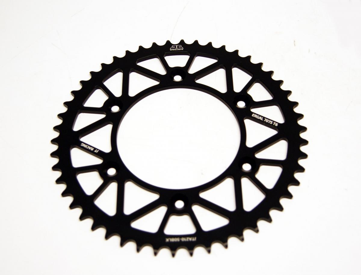 REAR SPROCKET JT RACERLITE BLACK, JT JTA210.50BLK 7075-T6 Aluminium thumbnail 2