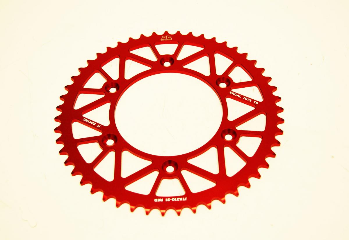 REAR SPROCKET JT RACERLITE RED, JT JTA210.51RED 7075-T6 Aluminium thumbnail 2