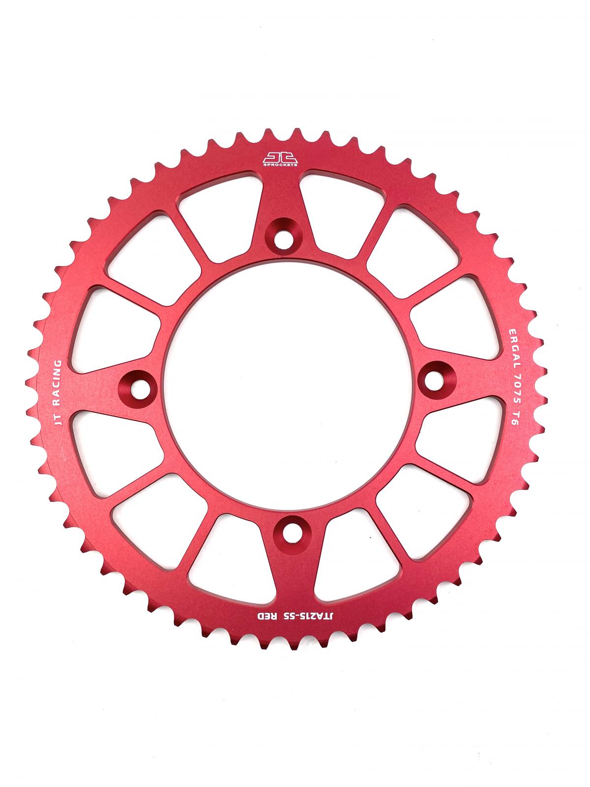 REAR SPROCKET ALLOY RED 215, JTA215.55RED 7075-T6 Aluminium thumbnail 2