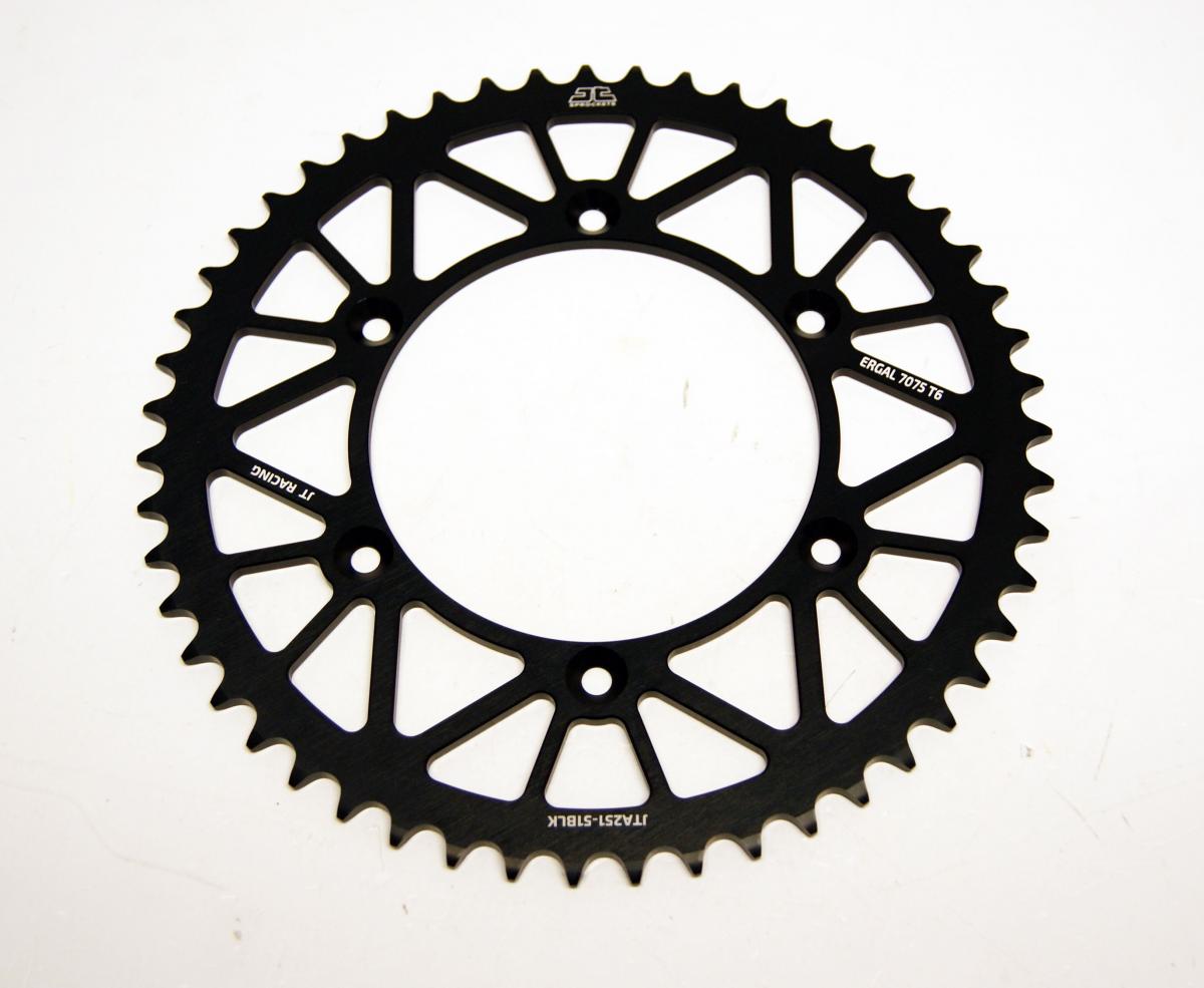 REAR SPROCKET ALLOY BLACK 251, JTA251.51BLK 7075-T6 Aluminium, SR251-51 thumbnail 2