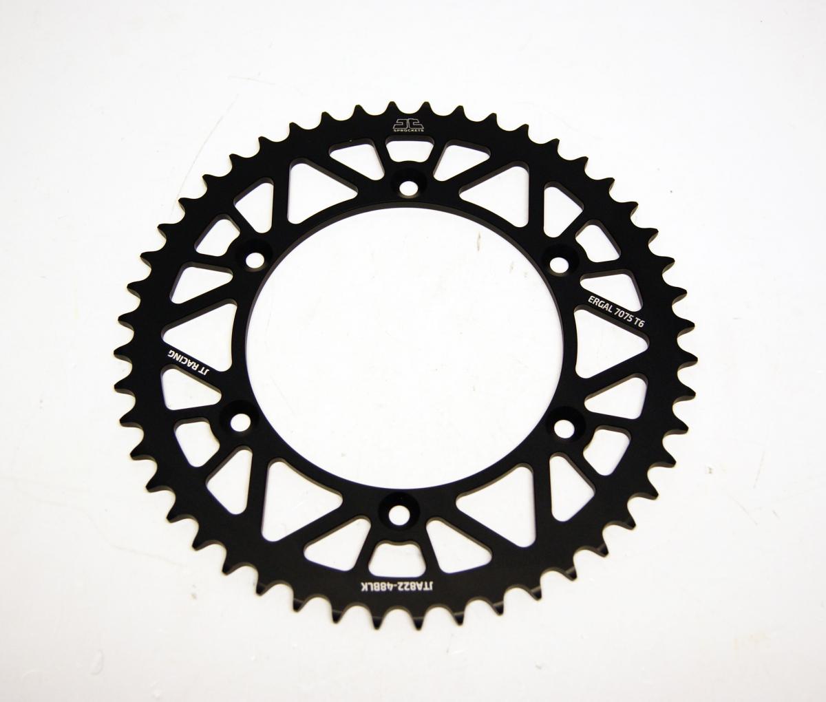 REAR SPROCKET ALLOY BLACK 822, JTA822.48BLK 7075-T6 Aluminium thumbnail 2