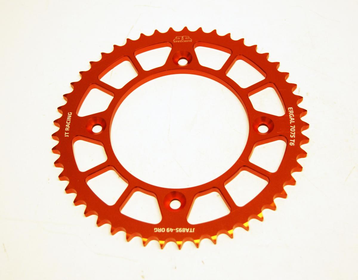 REAR SPROCKET ALLOY ORANGE 441, JTA895.49ORG 7075-T6 Aluminium thumbnail 2