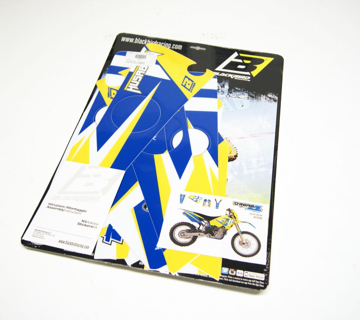 00-05 HUSABERG DREAM 4 GRAPHIC, BLACKBIRD DECAL KIT 2701N thumbnail 3
