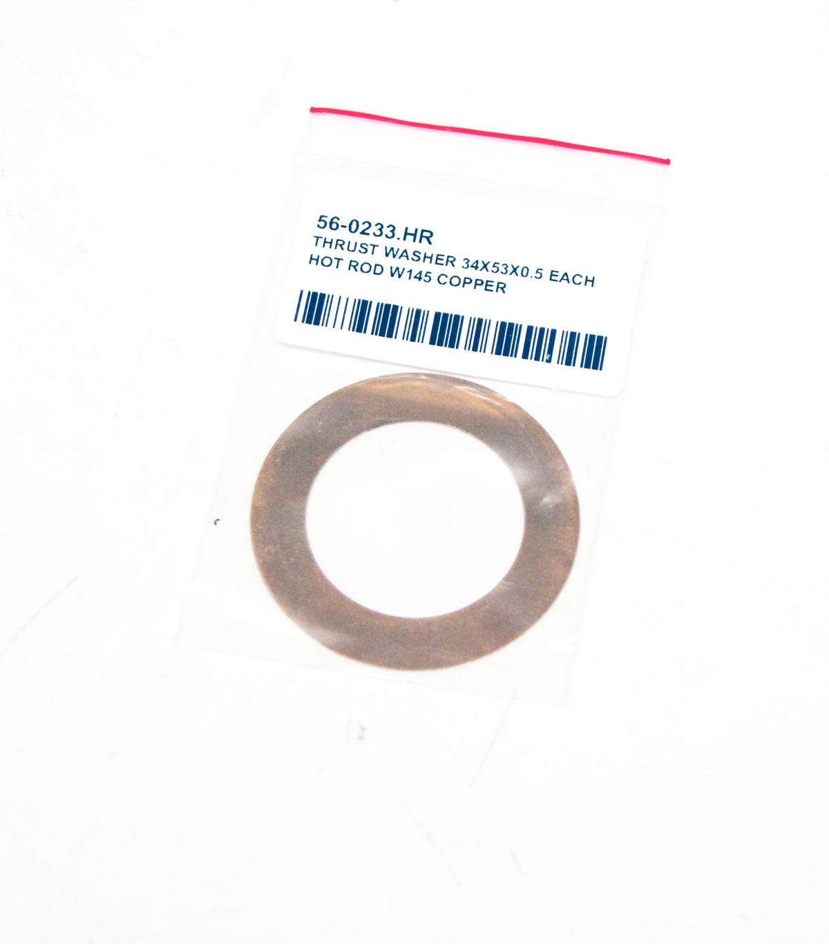 THRUST WASHER 34X53X0.5 EACH, HOT ROD W145 COPPER thumbnail 2