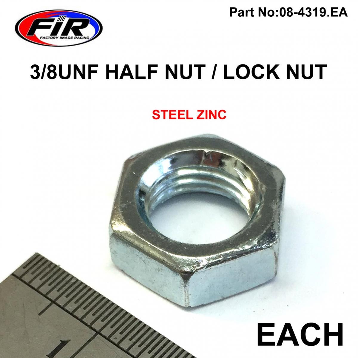 3/8UNF HALF NUT ZINC PLATED, EACH thumbnail 2